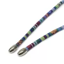 Azték mintás zsinór, zöld, 6 mm