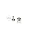 Dupla fejű szegecs, arany, 7 mm