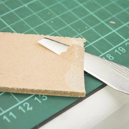 Egyenes kés damaszkuszi acélból, prémium bőrműves szerszám