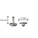 Dupla fejű szegecs, antik, 11 mm