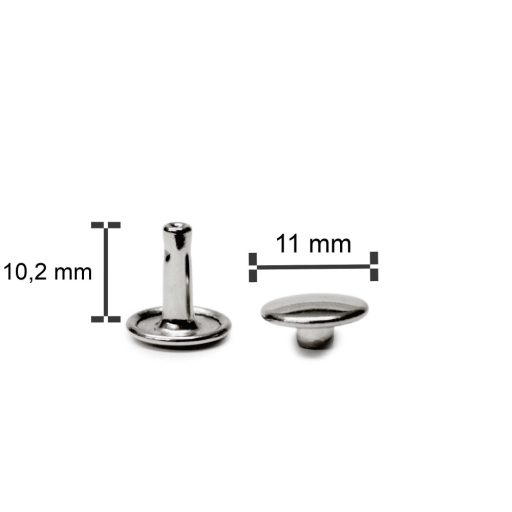 Dupla fejű szegecs, antik, 11 mm
