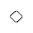 Vas négyzet fogótartó, nikkel, 20 mm x 20 mm, 4 mm vastag