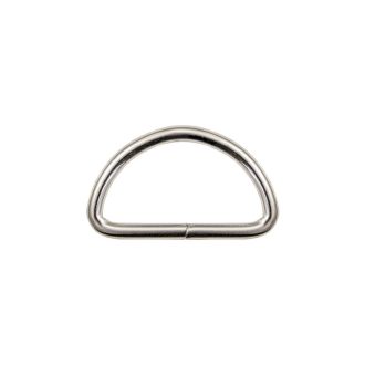 Vas D karika, 40x18x4 mm, nikkel