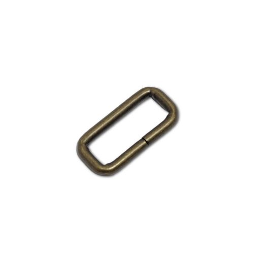 Vas téglalap fogótartó, antik, 30 mm x 10 mm, 4 mm vastag