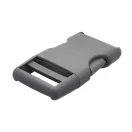 Műanyag hevedercsat, szürke, 30 mm