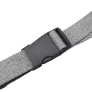 Műanyag hevedercsat, szürke, 30 mm