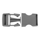 Műanyag hevedercsat, szürke, 30 mm