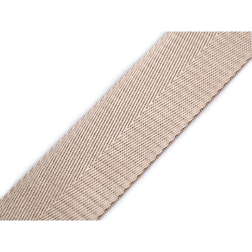 Szatén heveder bézs, 38 mm, halszálka