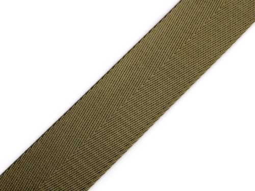 Szatén heveder military zöld, 38 mm, halszálka