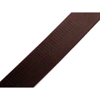 Szatén heveder sötétbarna, 38 mm, halszálka