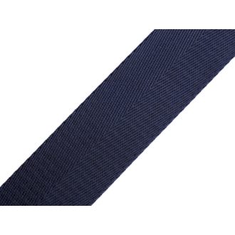 Szatén heveder sötétkék, 38 mm, halszálka