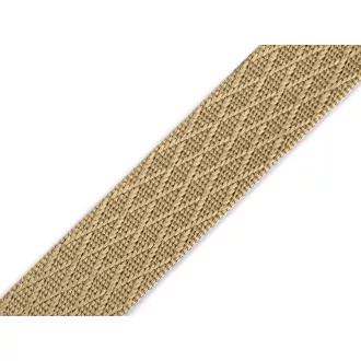   Szövött mintás, extra erős műszálas heveder, 38 mm, bézs