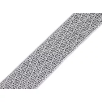   Szövött mintás, extra erős műszálas heveder, 38 mm, szürke