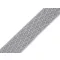 Szövött mintás, extra erős műszálas heveder, 38 mm, szürke