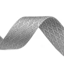 Szövött mintás, extra erős műszálas heveder, 38 mm, szürke