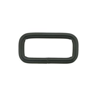 Vas téglalap fogótartó, matt fekete, 25x11x3 mm