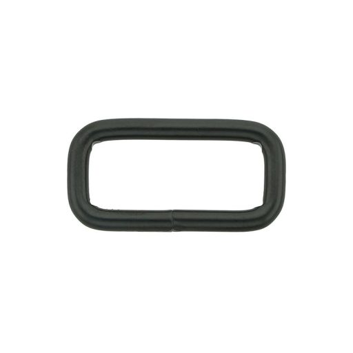 Vas téglalap fogótartó, matt fekete, 25x11x3 mm