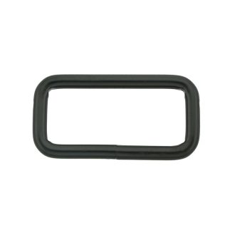 Vas téglalap fogótartó, matt fekete, 30x12x3 mm