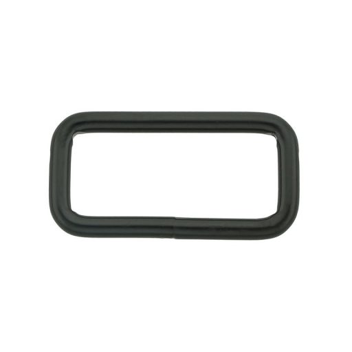 Vas téglalap fogótartó, matt fekete, 30x12x3 mm