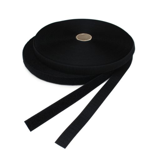 VELCRO® tépőzár, fekete, 20 mm