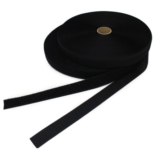 VELCRO® tépőzár, fekete, 25 mm