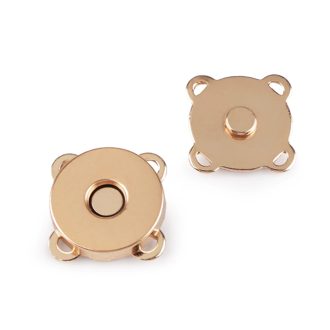 Mágneszár, felvarrható rosegold, 18 mm