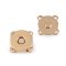 Mágneszár, felvarrható rosegold, 18 mm