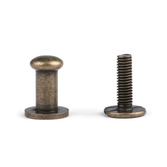 Pisztolygomb, antik, 6 mm, 10 mm hosszú nyakkal