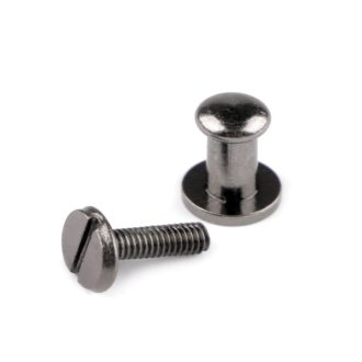   Pisztolygomb, fekete nikkel, 6 mm-es fejjel, 7 mm hosszú nyakkal