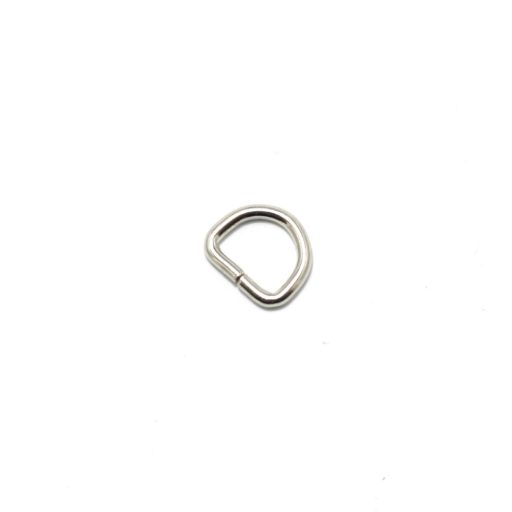 Vas D-karika, nikkel, 10 x 2 mm