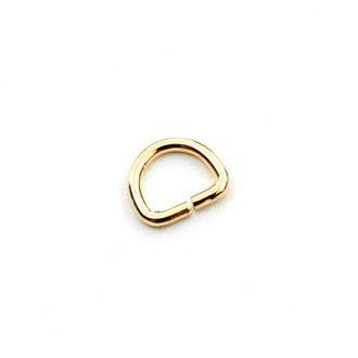 Vas D-karika, arany, 10 x 2 mm