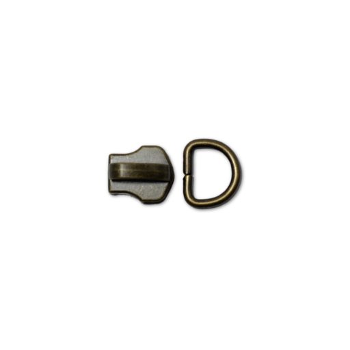 Vas D-karika, antik, 10 x 2 mm