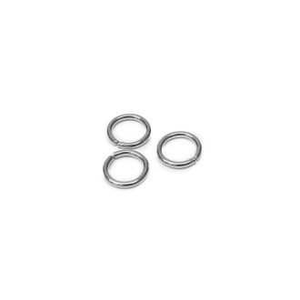 Kisméretű vas karika, nikkel, 6 x 2 mm