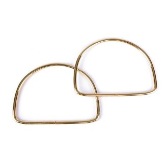 Fém táskafül párban, arany, 10,7 cm