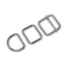 Vas D-karika, nikkel, 25 x 4 mm