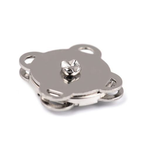 Mágneszár,felvarrható nikkel, 14 mm