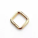 Vas négyzet fogótartó, arany, 15 x 15 x 4 mm