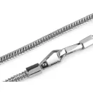 Sűrű lapos táskalánc, nikkel, 120 cm