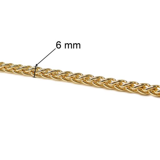 Kígyólánc, 6 mm, arany