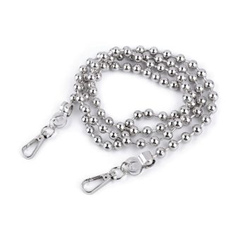 Golyós táska lánc karabinerrel, nikkel, 120 cm