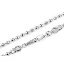 Golyós táska lánc karabinerrel, nikkel, 120 cm