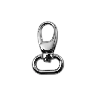 Karabiner, nikkel, 20 mm