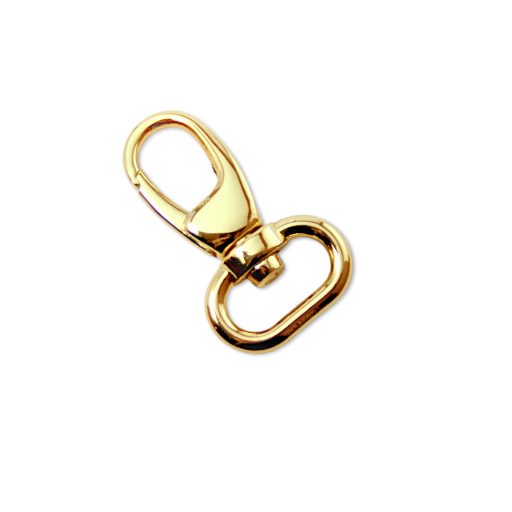 Karabiner, arany, 20 mm