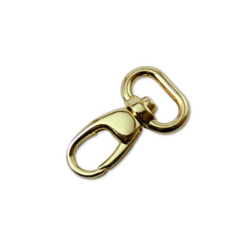 Karabiner, arany, 20 mm