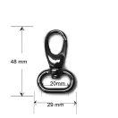 Karabiner,antik, 20 mm