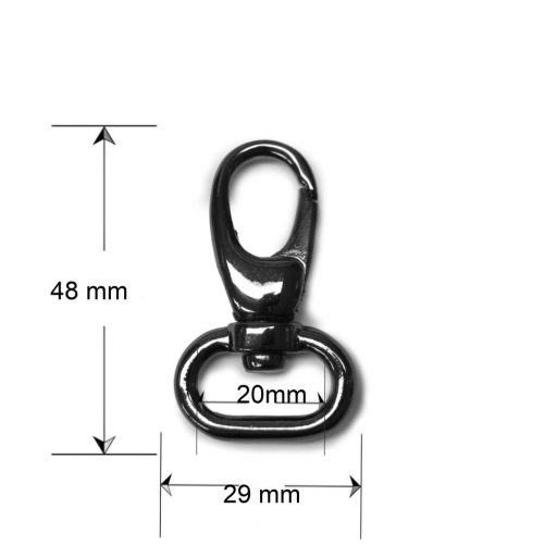 Karabiner,antik, 20 mm