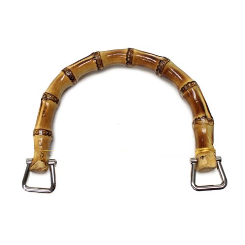 Bambusz táskafül, íves, 10 cm, arany