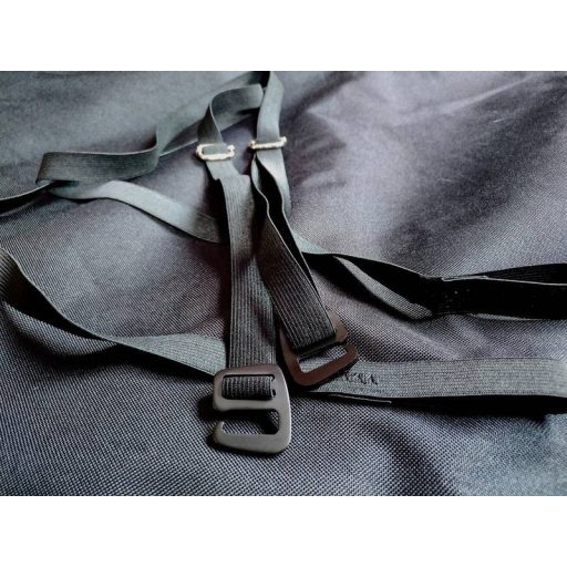 Alumínium G-horog rolltop hátizsákhoz,  25 mm, fekete