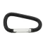 Alumínium karabiner, fekete – könnyű kivitel, 47 mm
