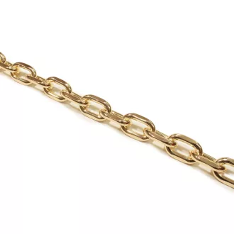 Ovális alumínium lánc, arany, 15 mm x 20 mm